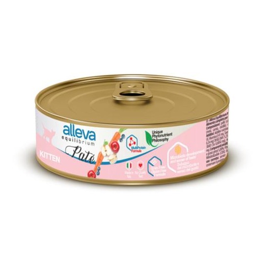 Alleva EQUILIBRIUM cat wet pate Sterilized chicken 85 g konzerva